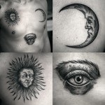 Eye Tattoo háromszögben érték, fotók, vázlatok (háromszög) Eye Tattoo háromszögben érték, és a miniatűrök