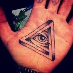 Eye Tattoo háromszögben érték, fotók, vázlatok (tetoválás) Eye Tattoo háromszögben érték, és a miniatűrök