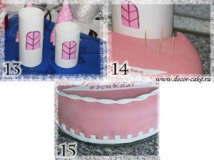 Cake formájában egy hercegnő vár tortát díszítő (Cake-vár) Cake formájában egy hercegnő vár tortát díszítő