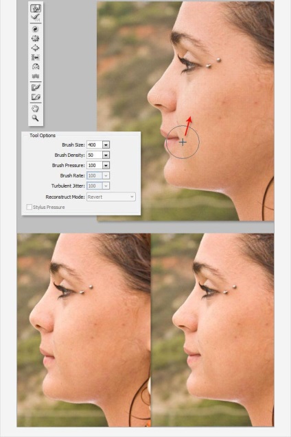 Lecke eszköz photoshop Folyósítás (photoshop tutorial) Lecke photoshop Cseppfolyósítás eszköz
