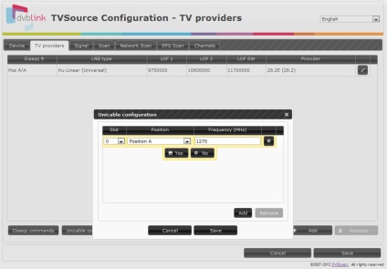 Telepítése és konfigurálása DVBLink tvsource - DVBLink wiki