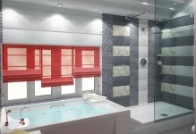 A fürdőszoba a stílus hi-tech fotó fürdőszoba és belső design, csempe high-tech (fürdőszoba a stílus hi-tech fotó) A fürdőszoba a stílus hi-tech fotó fürdőszoba és belső design, high-tech csempe