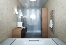 A fürdőszoba a stílus hi-tech fotó fürdőszoba és belső design, high-tech csempe