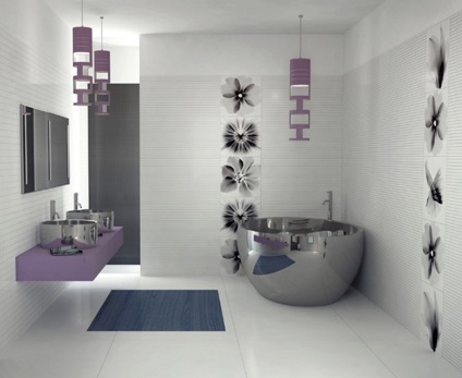 A fürdőszoba a stílus hi-tech fotó fürdőszoba és belső design, csempe high-tech (stílus) A fürdőszoba a stílus hi-tech fotó fürdőszoba és belső design, high-tech csempe