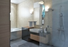 A fürdőszoba a stílus hi-tech fotó fürdőszoba és belső design, csempe high-tech (stílus) A fürdőszoba a stílus hi-tech fotó fürdőszoba és belső design, high-tech csempe
