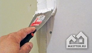 Tömítése gipszkarton (gipsz folytatódhat) Tömítése gipszkarton