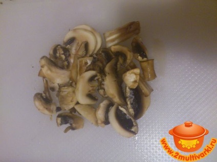 Sült burgonya gombával multivarka - fénykép recept