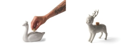 Állatok a csészébe vagy más ételek állatokban (Rejtett Animal kerámiák) Állatok az étel vagy edények állatok