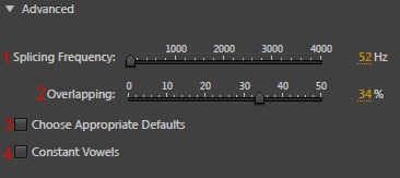 Adobe Audition szakaszon és a hangmagasság (folyamat)