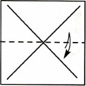 Базова форма «подвійний трикутник» - схема зборки орігамі по кроках