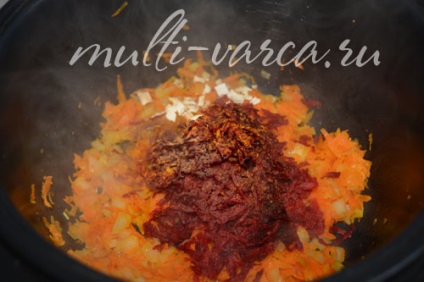 Borsch nélkül paradicsom és a káposzta multivarka (leves) Leves nélkül paradicsom és a káposzta multivarka