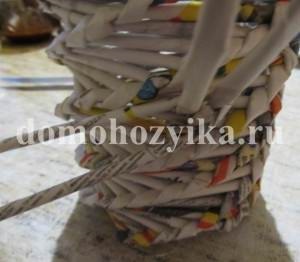 Decor palackok, a gyártási eljárás egy fotó (a szövés az újságok saját kezűleg) Decor palackok, a gyártási eljárás egy fotó