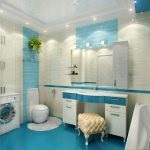Decor helyiségek kék csempe „Camila” a fürdőszobában