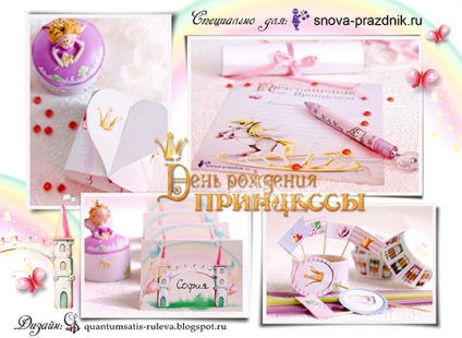 Day Princess Birthday kinyomtatni papír dekoráció, ünnep újra!