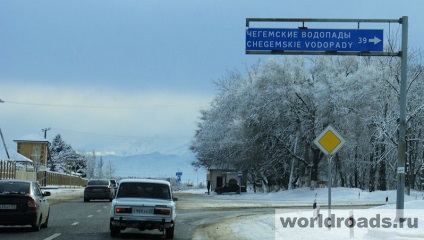 Út a Chegem vízesések Kabardino-Balkaria, a világ úton (Chegem kanyon) Út a Chegem vízesések Kabardino-Balkaria, a világ útjain