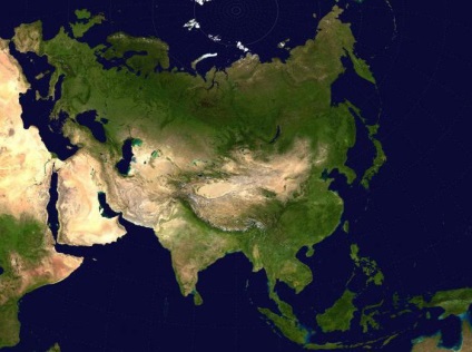 Eurasia - a kontinens, amely lemossa 4-óceáni