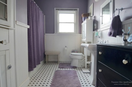 Lila szín a belső fürdőszoba szép gondolatok a fotó