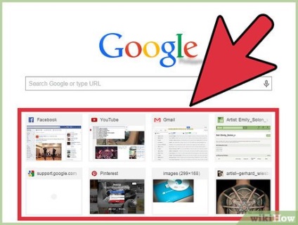 Hogyan lehet törölni a listát a gyakran látogatott oldalak a Google Chrome