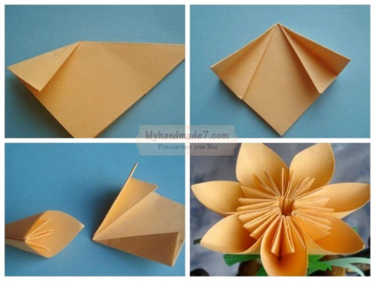 Hogyan lehet papír virágok legjobb ötletek lépésről lépésre fotók