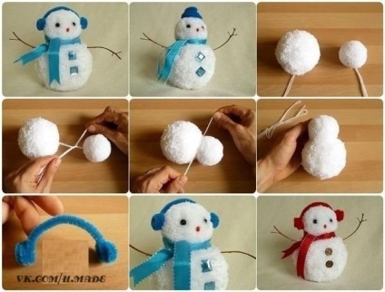 Hogyan készítsünk egy hóember ki pompon