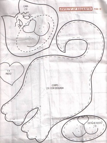 Hogyan kell varrni egy játék primitív macska, cica, macska