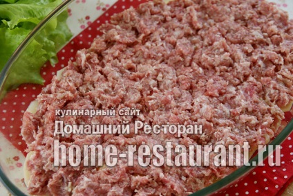 Rakott burgonya darált hússal sütőben recept lépésről lépésre fotók