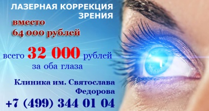 Látáskorrekció klinika Fedorova