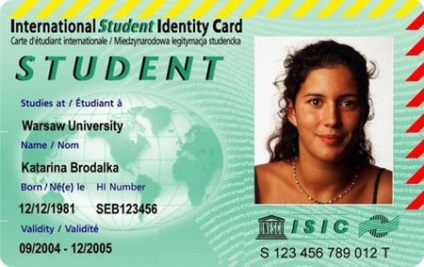 Nemzetközi diákigazolvány ISIC