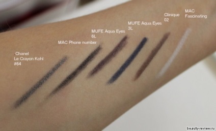 Saját eyeliners Chanel, mac, mufe és a Clinique, a kozmetikai vélemények