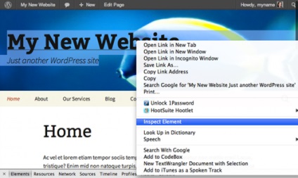 Első lépések a wordpress változtatni a kinézetét webhely segítségével css, cms és motorok