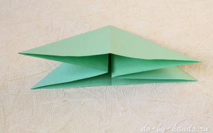 Origami alap formája a kettős treugolniktreugolnik