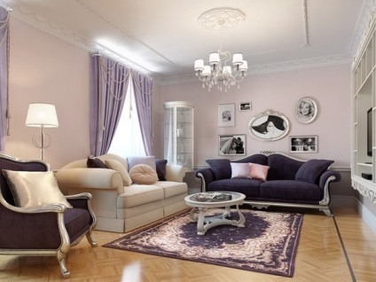 Díszítő nappali egy magánlakás a klasszikus és más stílusok tervezési lehetőségeket, videók és fotók