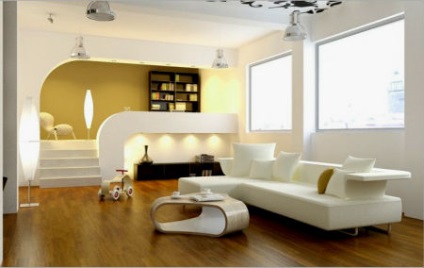 Díszítő nappali egy magánlakás a klasszikus és más stílusok tervezési lehetőségeket, videók és fotók
