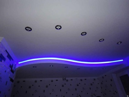 Mennyezeti lámpa saját kezűleg a telepítés LED, neon fények és mennyezeti világítás