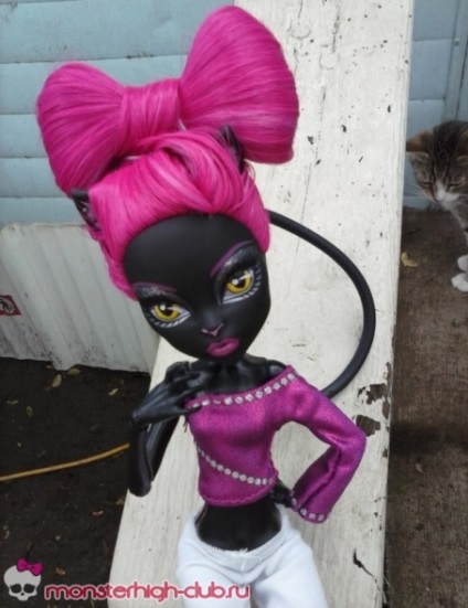 Frizura - íj - a babák Monster magas - mester osztály, Monster magas (frizura) Frizura - íj - a babák Monster High - mesterkurzus, nagy szörny
