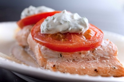 Juicy grillezett lazac egy serpenyőben receptek képekkel (pan) Juicy grillezett lazac egy serpenyőben receptek fotókkal