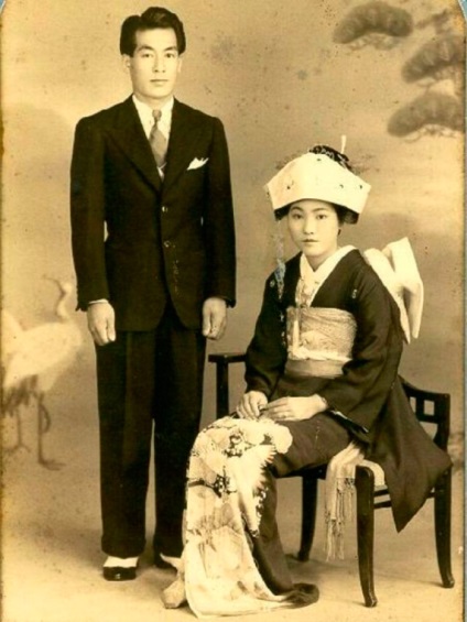 Esküvői képek a japán menyasszonyok - Vintage fotót Start xx század