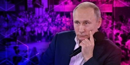 A játék Putyin elnökkel válaszol kérdésekre tanulók Sirius - Politika