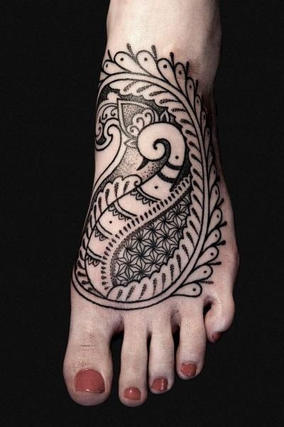Tetoválás a lábfej
