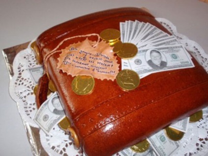 Cake bőrönd pénzzel, varázsló lépésről lépésre osztály