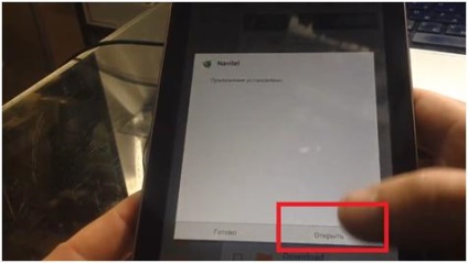 Telepítése Navitel 9 android tablet