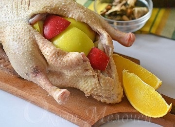 Utyatnitsu kacsa a sütőben burgonyával és almával recept fotó, óceán részletek
