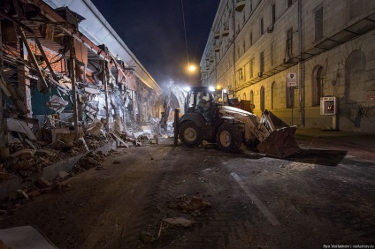 Moszkva Demolition kis kereskedelmi pavilonok