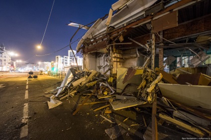 Moszkva Demolition kis kereskedelmi pavilonok