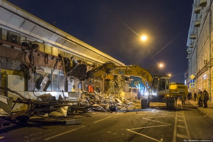 Moszkva Demolition kis kereskedelmi pavilonok