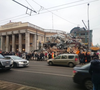 Moszkva Demolition kis kereskedelmi pavilonok