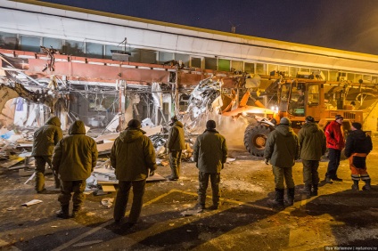 Moszkva Demolition kis kereskedelmi pavilonok