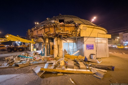 Moszkva Demolition kis kereskedelmi pavilonok