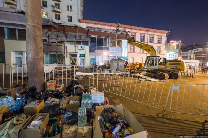 Moszkva Demolition kis kereskedelmi pavilonok