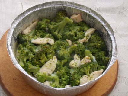 Sült brokkoli a kemencében (brokkoli) Brokkoli rakott a kemencében